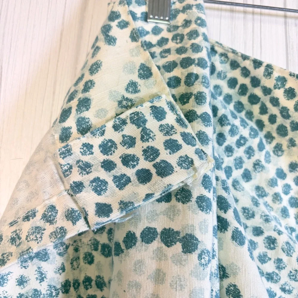 THRESHOLD 54x84 Deep Sage Green Print Cotton Blend Set of 2 Curtain Panels